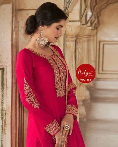 NITYA VOL-186 BY LT DOLA SILK SALWAR KAMEEZ MANUFACTURER IN INDIA